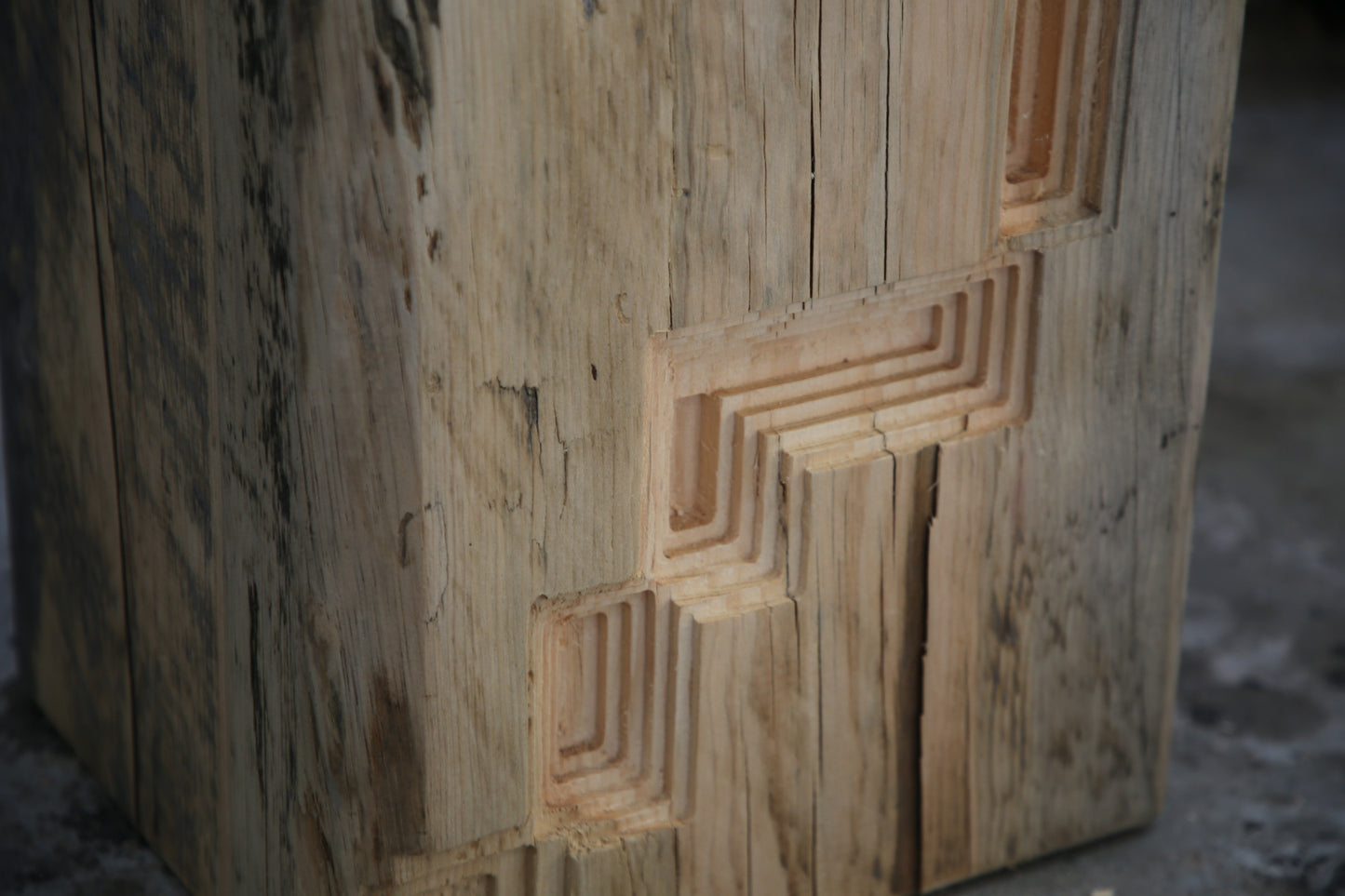 Rustic, Sculptural Timber Side Table