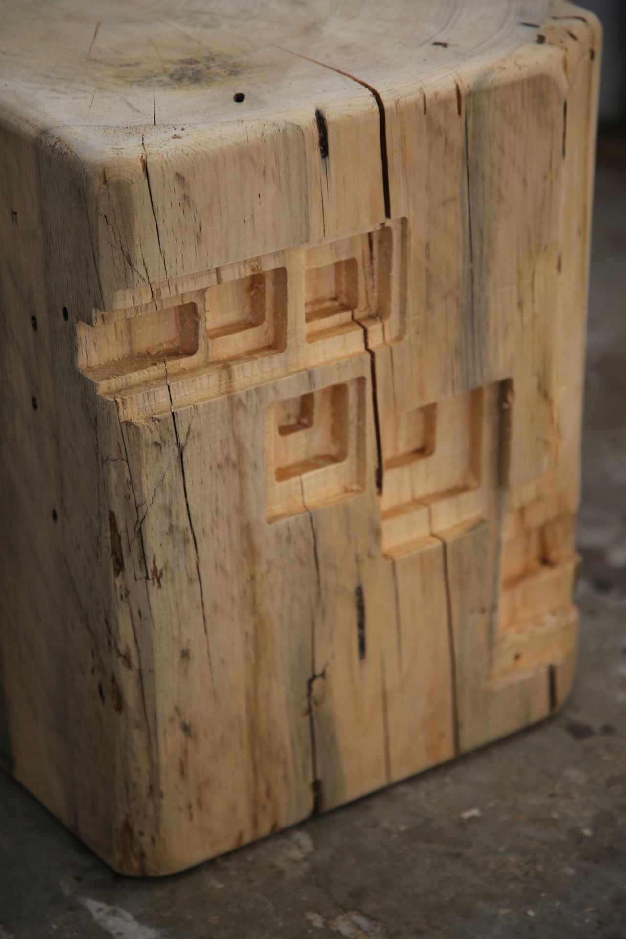 Rustic, Sculptural Timber Side Table
