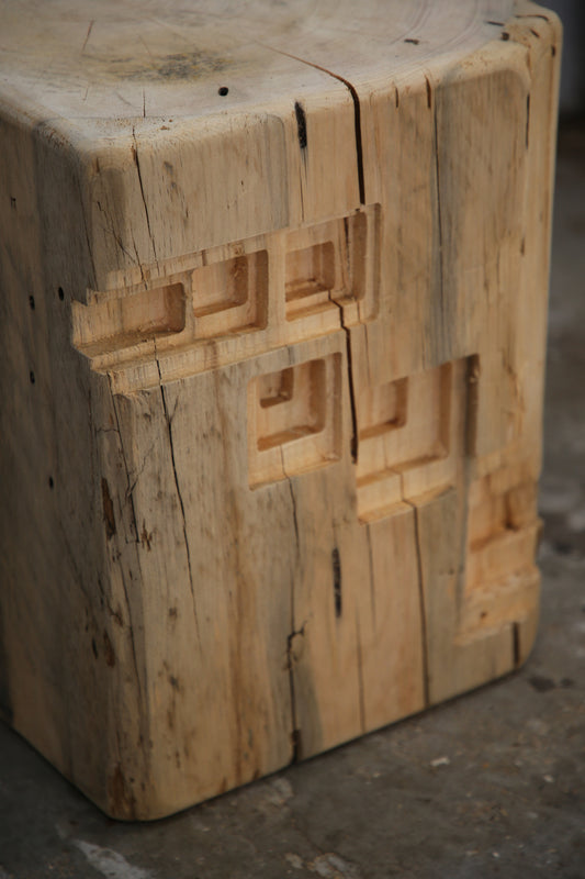 Rustic, Sculptural Timber Side Table