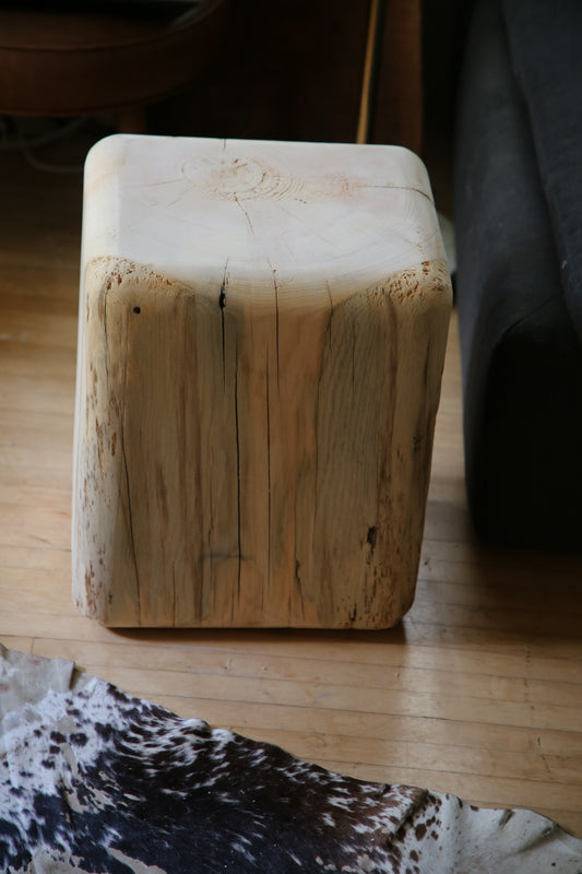Rustic Rounded Timber Side Table