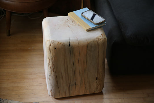 Rustic Rounded Timber Side Table